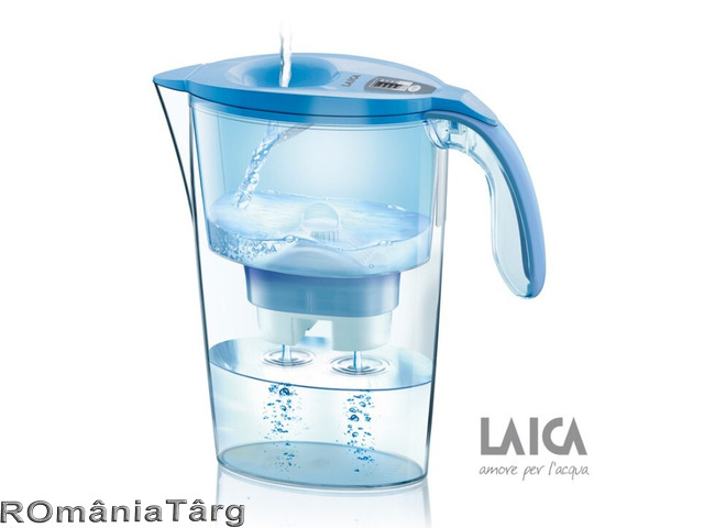 Cana pentru filtrat apa,Laica Stream Color,albastra,2.3litri - 1
